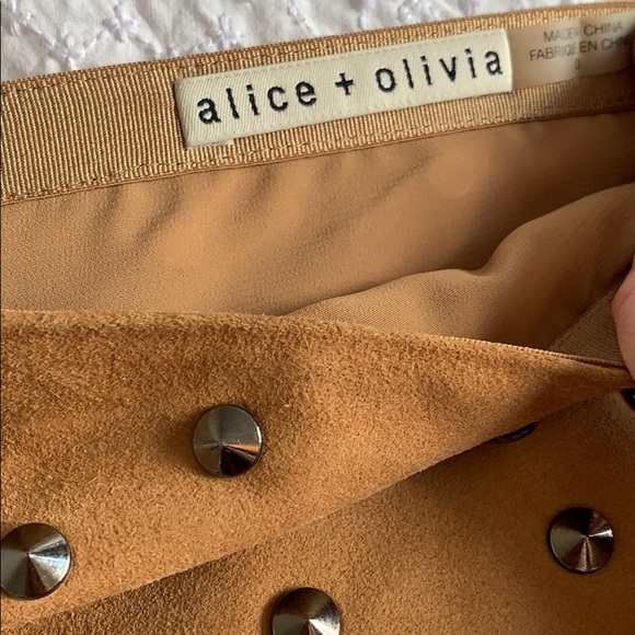 Alice + Olivia Studded Suede Skirt - Picture 4 of 6